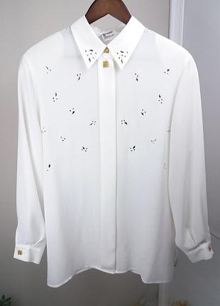 Роскошный винтажный блуза с нереально красивыми пуговицами и дизайном