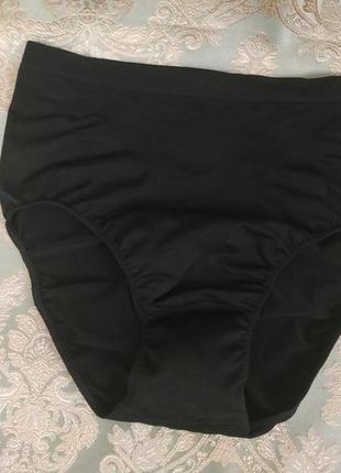 Чёрные корректирующие бесшовные высокие трусики слипы  matalan