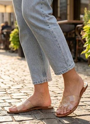 Шикарные прозрачные шлепанцы  zara  "naked shoes"