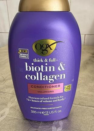 Професійний кондиціонер ogx thick & full biotin & collagen