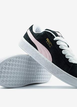 Кроссовки puma suede xl black pink арт 14003