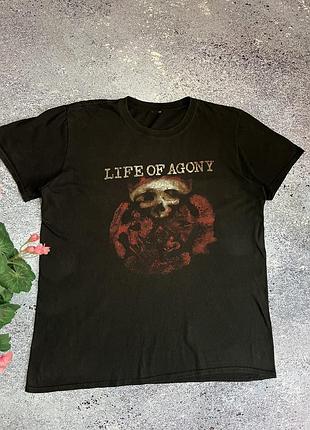 Вінтажна стара футболка мірч life of agony