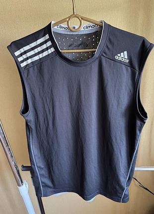 Мужская спортивная майка adidas climachill черного цвета