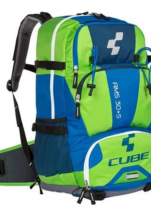 Рюкзак спортивный cube rucksack ams 30+5 blue´n´green от deuter, c дождевиком