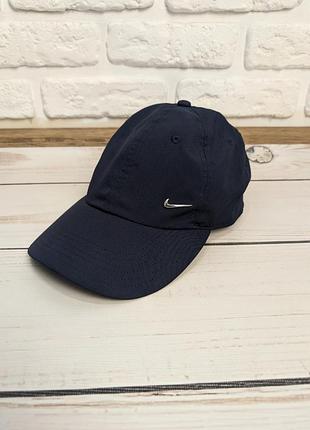 Темно синя кепка nike найк оригінал бейсболка one size доросла