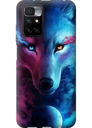 Чехол силиконовый на телефон xiaomi redmi 10 арт-волк "3999u-2488-58250"
