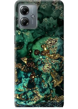 Чехол силиконовый на телефон motorola moto g14 мрамор золото богатство "5419u-3197-58250"