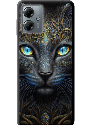 Чехол tpu на телефон motorola moto g14 кошка "5548b-3197-58250"