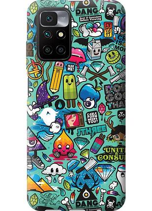 Чехол силиконовый на телефон xiaomi redmi 10 стикер бомбинг 1 "693u-2488-58250"