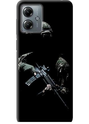 Чехол tpu патриотический на телефон motorola moto g14 защитник v3 "5226b-3197-58250"