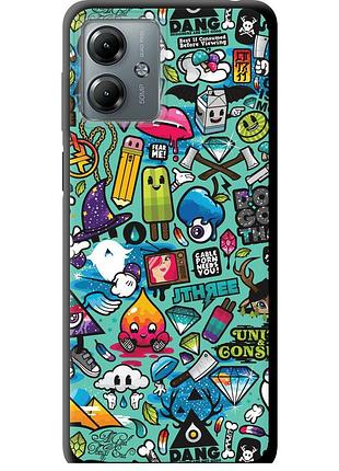 Чехол tpu на телефон motorola moto g14 стикер бомбинг 1 "693b-3197-58250"