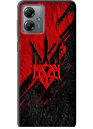 Чехол tpu патриотический на телефон motorola moto g14 герб v4 "5293b-3197-58250"
