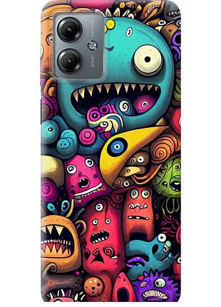 Чехол силиконовый на телефон motorola moto g14 cмешные монстры "5549u-3197-58250"