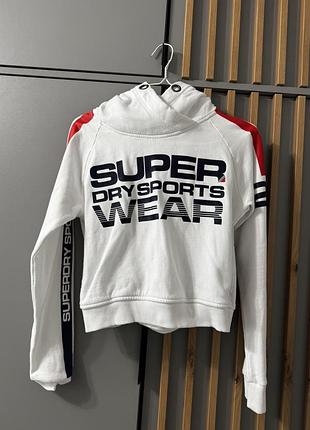 Жіноче худі байка super dry білого кольору xs