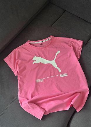 Базова жіноча рожева бавовняна футболка puma