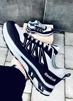 Повсякденні чоловічі кросовки кросівки рібок reebok літні чорно сірі красовки