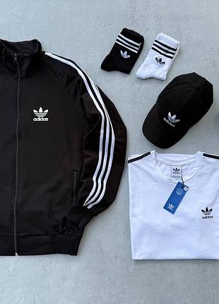 Набор 4в1 adidas: кофта штаны футболка кепка 2 пары носков в подарок🔥