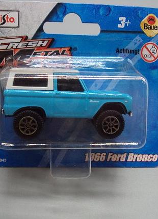 Машинка модель автомобіль maisto 1966 ford bronco блакитний форд бронко №19040с