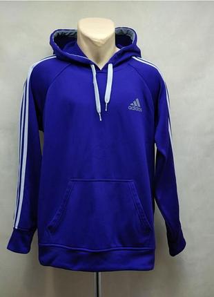Мужская флисовая толстовка худи с капюшоном adidas m