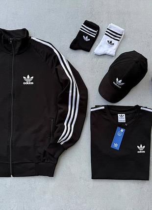 Набор 4в1 adidas: кофта штаны футболка кепка 2 пары носков в подарок🔥