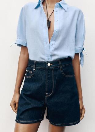 Джинсовые шорты mom comfort,
со стрейчем zara