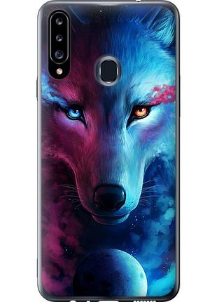Чехол силиконовый на телефон samsung galaxy a20s a207f арт-волк "3999u-1775-58250"