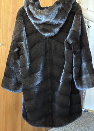 Преміум норкова шуба kopenhagen fur (ivory quality) • розмір 42 • стан нової