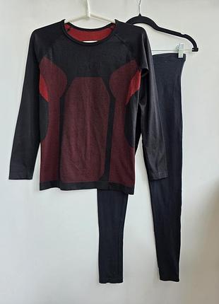Женское зональное термобелье для спорта и лыж bershka lady размер s 44 термореглан подштанники поддева компрессионное черные леггинсы термо кофта