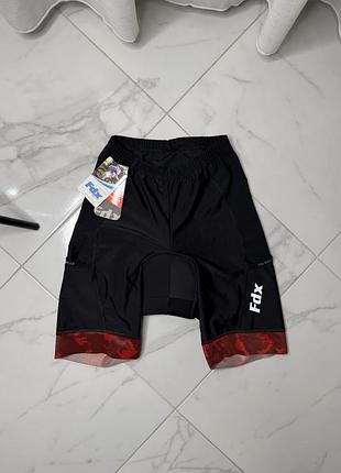 Fdx all day red men's padded summer cycling shorts