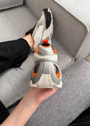 Adidas edge runner white black orange 10