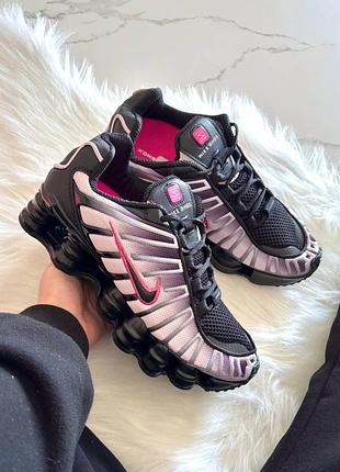 Nike shox tl black purple pink
