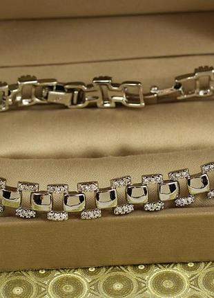 Браслет xuping jewelry лента афродиты 21,5 см 10 мм серебристый love-shopping