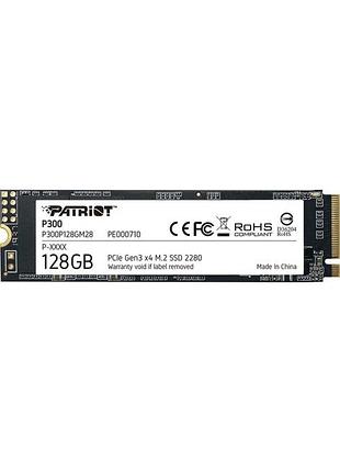 Твердотільний накопичувач ssd patriot p300 128gb m.2 2280 pci express 3.0 x4 3d tlc nand p300p128gm28