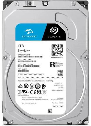 Жорсткий диск hdd 1000gb 5400rpm seagate skyhawk 1000гб st1000vx013 256m sataiii