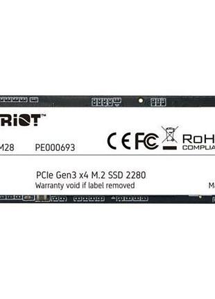 Твердотільний накопичувач ssd m.2 patriot p300 1tb nvme 2280 pcie 3.0x4 3d nand tlc p300p1tbm28