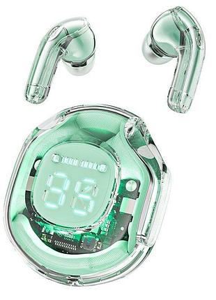 Наушники беспроводные acefast t8 crystal color (2) bluetooth 5.3, 500 mah mint green