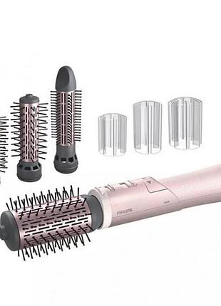 Фен-щетка для волос philips dynamic volumebrush с технологией care+ 1000вт розовый (bha735/00)