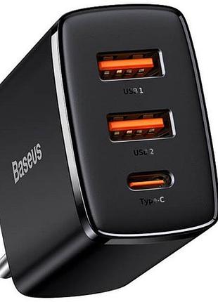 Зарядний пристрій baseus ccxj-e01 2xusb type-c 30w 3a pd qc чорний