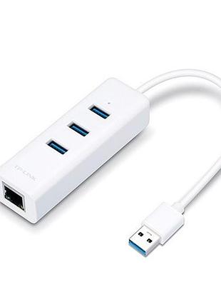 Usb-концентратор/хаб tp-link ue330 3 порта usb/ethernet белый