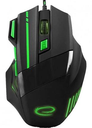 Мышь проводная esperanza mouse mx201 wolf 2400dpi green