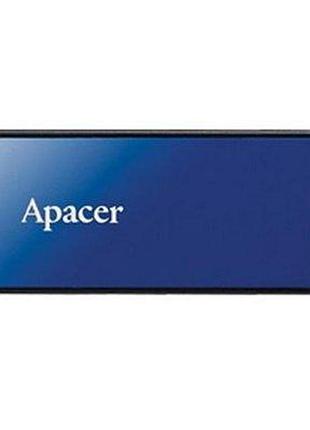 Usb флеш-накопичувач, флешка apacer usb2.0 ah334 64gb blue(ap64gah334u-1