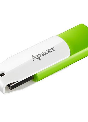 Usb флэш-накопитель, флешка apacer usb2.0 ah335 64gb green(ap64gah335g-1)