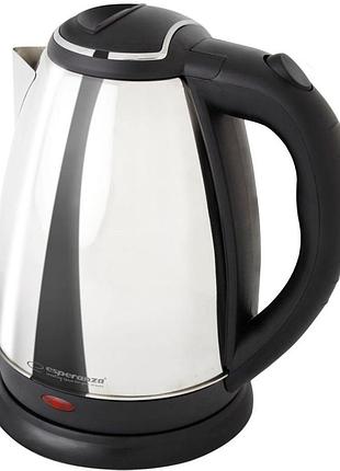 Электрочайник esperanza ekk104s kettle tugela 1.8л 2200вт серебристый с черным