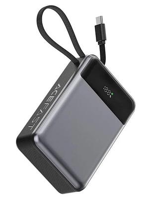 Портативный аккумулятор acefast m21 20000 mah pd 65w, power delivery для ноутбуков и смартфонов, black