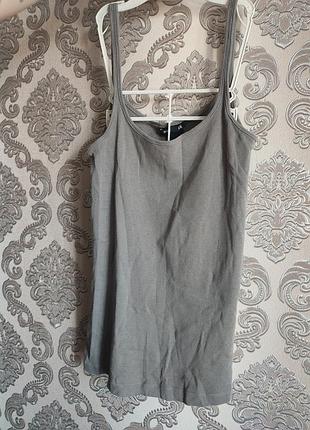 Серая майка h&amp;m basic с люрексом