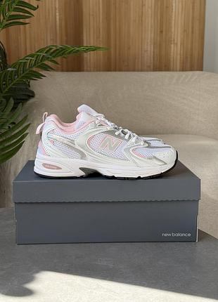 New balance 530 pink white silver
