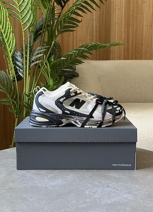 New balance 530 custom beige black silver edition