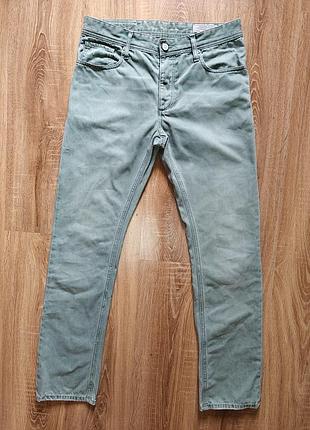 Мужские джинсы в зелено сером цвете бренда jack &amp; jones размер w32