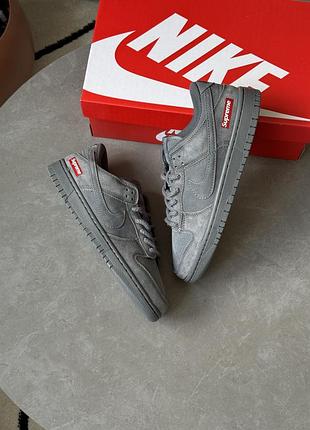 Nike sb dunk low x supreme grey 10
