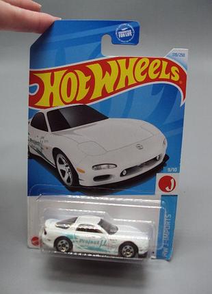 Машинка модель автомобиль hot wheels white 95 mazda rx-7 project белая мазда No19047с
